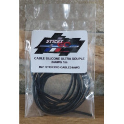 CABLE SILICONE ULTRA SOUPLE 24AWG 1M