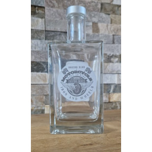 BOUTEILLE EN VERRE 70CL AVEC MEDAILLES GRAVURE LASER
