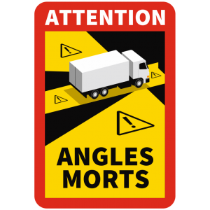 Autocollant Angle mort Camion 17/25CM