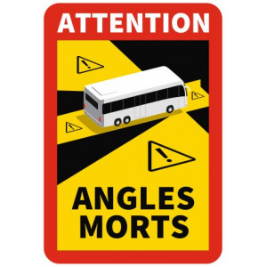 Autocollant Angle mort Bus 17/25CM
