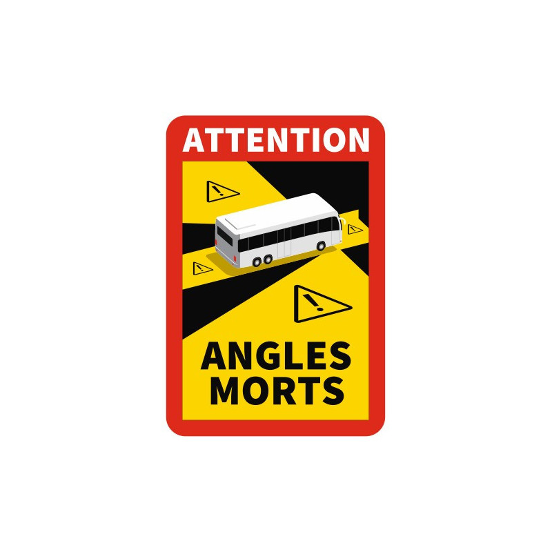 Autocollant Angle mort Bus 17/25CM