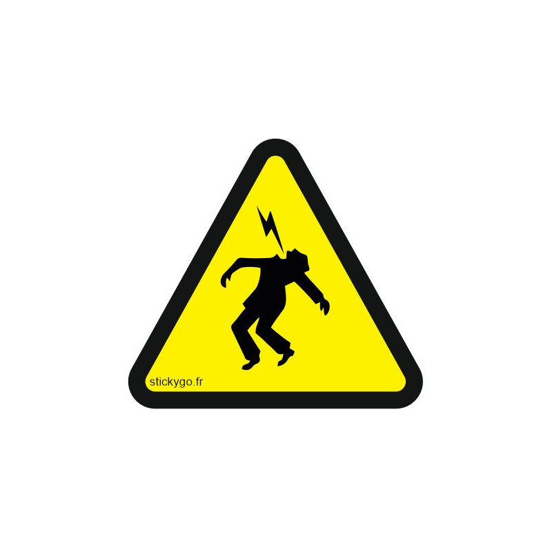 SIGNALISATION DANGER ELECTRIQUE HOMME 100MM SIGNALISATION DANGER ELECTRIQUE HOMME 100MM
