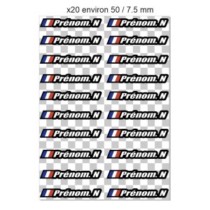 NOM DE PILOTE 1 LIGNE X20 TAILLE 50/7.5MM ENVIRON