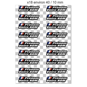 NOM DE PILOTE 2 LIGNES X18 TAILLE 40/10MM ENVIRON