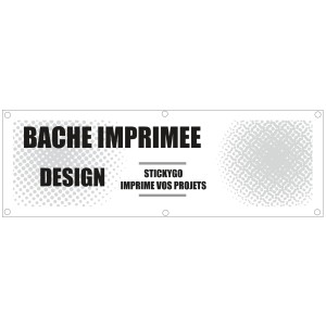 Bâche fond blanc 65 par 160 cm